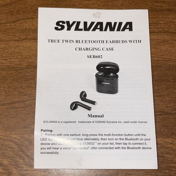 Sylvania Bluetooth Wireless Stereo in Ear Headphones Black - Picture 13 of 14